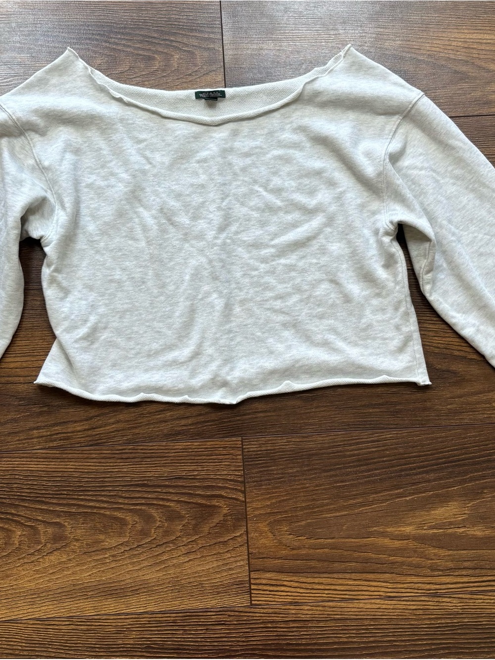 wild fable light grey Cropped Boatneck Sweater